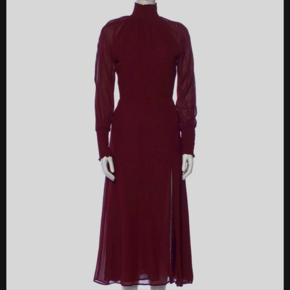 burgundy split leg dress Elegant V Neck Lace Mermaid Prom Dresses With Slit